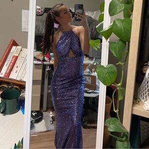 Lulus Halter neck sequin dress